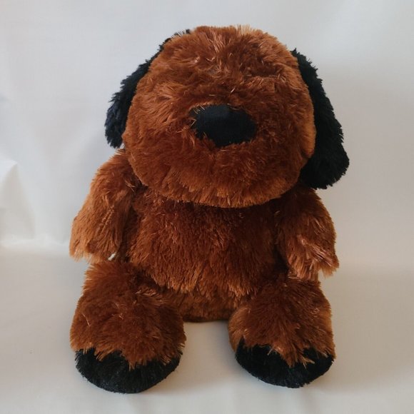 Spark Create Imagine Big 18" Brown Black Puppy Dog Plush Stuffed Animal Soft